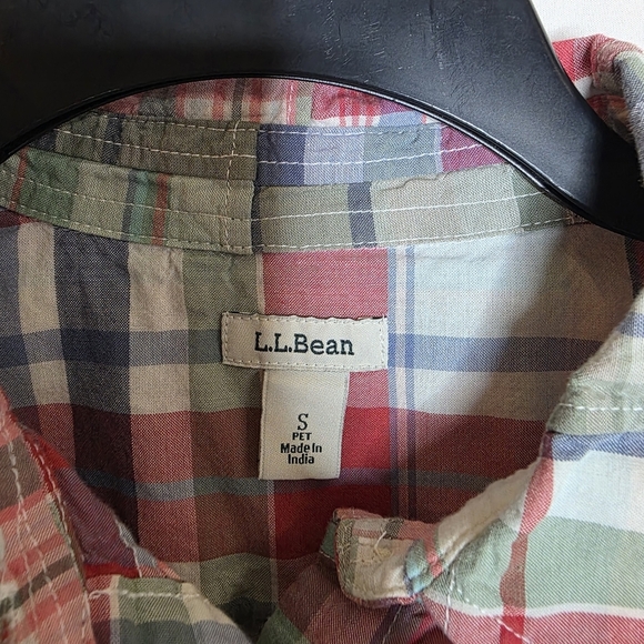L.L. Bean Womens Quilted Long Sleeve Button Down Shirt Size Petite Small - Picture 9 of 9